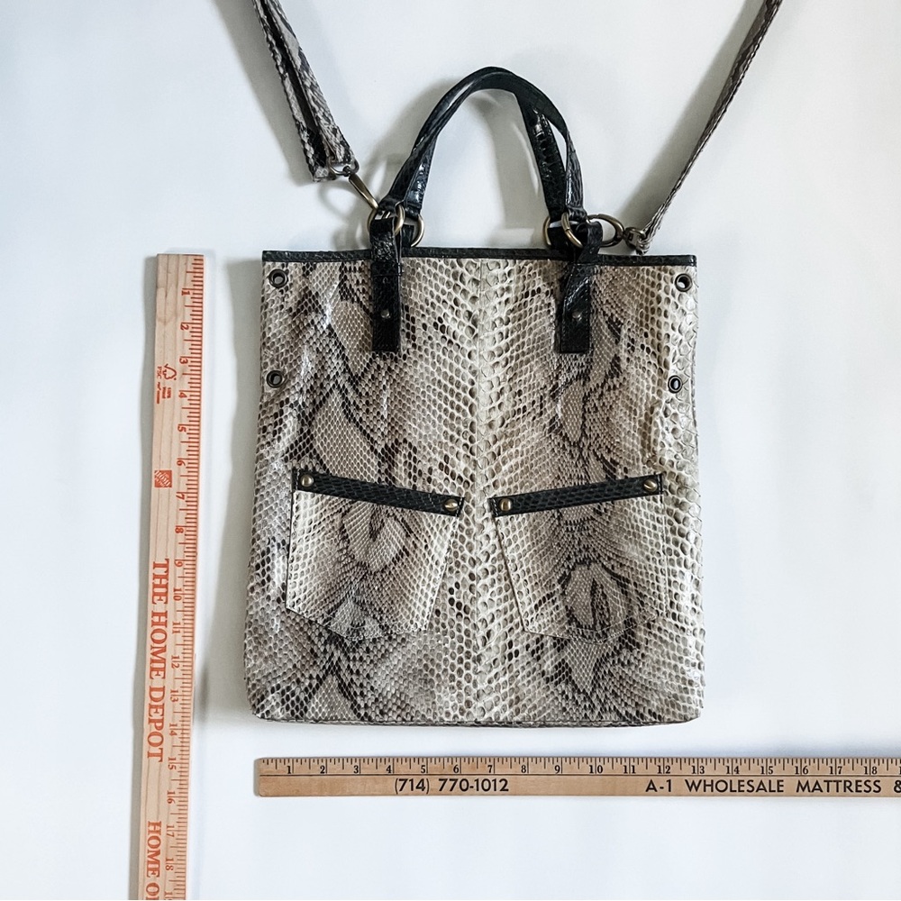 Vintage 90s Authentic Python Snakeskin Handcrafte… - image 3